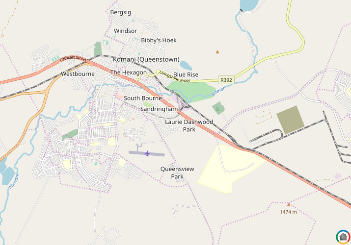 Map location of Komani Park